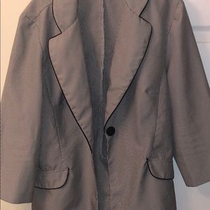 Black and white striped blazer